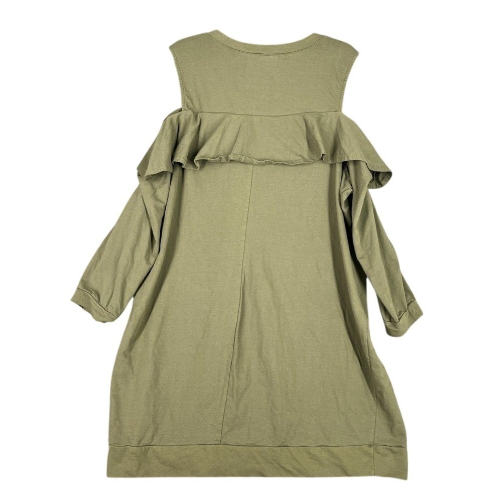 Torrid Cold Shoulder Ruffle Sweatshirt Dress Womens 3X  Grunge Coquet Soft Girl